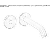 Infrared wall-mounted washbasin faucet made of stainless steel Dualchi