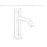 Single-lever infrared washbasin faucet in stainless steel Dualchi