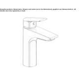 Single-lever countertop washbasin tap Liqenas