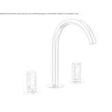 Bateria umywalkowa nablatowa z pojedynczymi rozetami Amposta