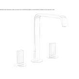 Washbasin tap with single rosettes without waste Pignans