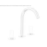 Countertop washbasin tap with single rosettes Amposta