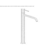 Tall stainless steel washbasin tap with flow limiter Bals