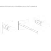 Wall-mounted washbasin tap with single rosettes Pignans