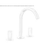 Countertop washbasin tap with single rosettes Amposta