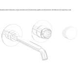 2-hole washbasin tap with flow limiter Berkum