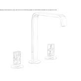 Bateria umywalkowa nablatowa bez odpadu Pignans