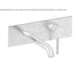 2-hole stainless steel wall-mounted washbasin tap without stopper Bals
