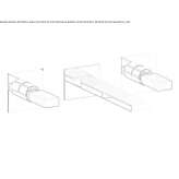 Wall-mounted washbasin tap with single rosettes Pignans