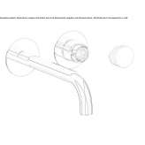 Wall-mounted washbasin tap with flow limiter Berkum