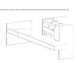 Bateria umywalkowa ścienna bez korka Yalova