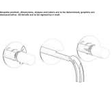 Bateria umywalkowa ścienna z pojedynczymi rozetami Amposta
