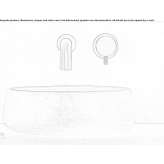 2-hole stainless steel wall-mounted washbasin tap with aerator Longueau