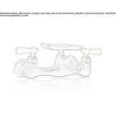 2-hole brass basin faucet for wall mounting Samur