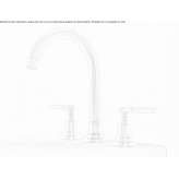 3-hole countertop washbasin tap with automatic stopper Portland