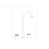 3-hole countertop washbasin tap without cork Psyzh