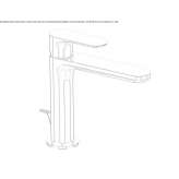 Single-lever washbasin tap with cork stopper Ruviano
