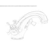 Countertop washbasin tap with cork stopper Livo