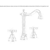 3-hole steel countertop washbasin tap Borsa