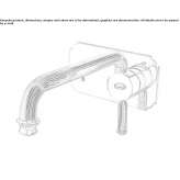Steel wall-mounted washbasin tap with one handle Bobowo