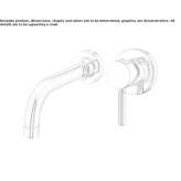 Steel wall-mounted washbasin tap with one handle Kimmeria