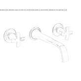 Wall-mounted washbasin tap with single rosettes Boztepe