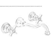 Wall-mounted washbasin tap with single rosettes Livo