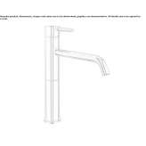 Steel washbasin tap with a high countertop and single handle Kimmeria