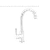 Countertop washbasin tap, single-lever, steel Bobowo