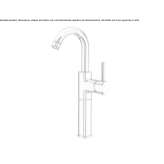 Steel washbasin tap with a high countertop and single handle Kimmeria