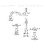 3-hole steel countertop washbasin tap Nieszawa