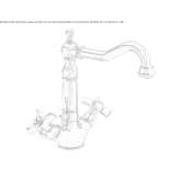 Countertop washbasin tap with cork stopper Livo
