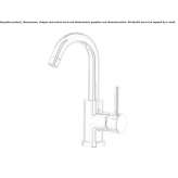 Countertop washbasin tap, single-lever, steel Kimmeria