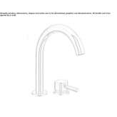 Two-hole, steel washbasin tap with a single handle Kimmeria