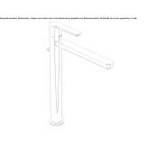 Countertop washbasin faucet with one handle Calcio