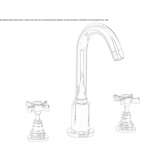 3-hole countertop washbasin tap Sosno