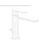 Single-lever washbasin tap with cork stopper Ruviano