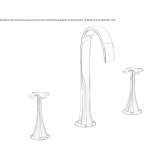 Countertop washbasin tap with single rosettes Boztepe