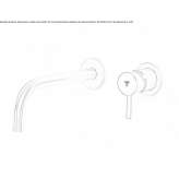 Wall-mounted single-lever washbasin tap made of stainless steel Luxora
