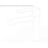 Single-lever countertop washbasin tap Calcio