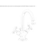 Countertop washbasin tap with 1 hole, chrome-plated brass Singen