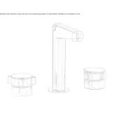 3-hole washbasin tap with adjustable spout Metes