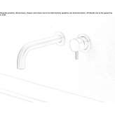 Stainless steel wall-mounted washbasin tap with aerator Topile