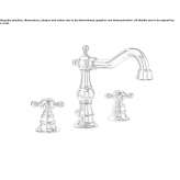 Steel washbasin tap with single rosettes Chiman