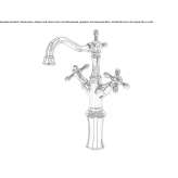 Steel washbasin tap with a high countertop Nieszawa