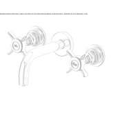 3-hole wall-mounted washbasin tap Sosno