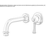 Steel single-lever wall-mounted washbasin tap Zalha