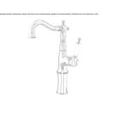 Tall, single-lever, steel washbasin tap Altania