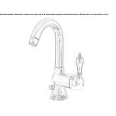 Countertop washbasin tap, single-lever, steel Lliria