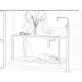 Free-standing washbasin tap made of stainless steel Ceiba